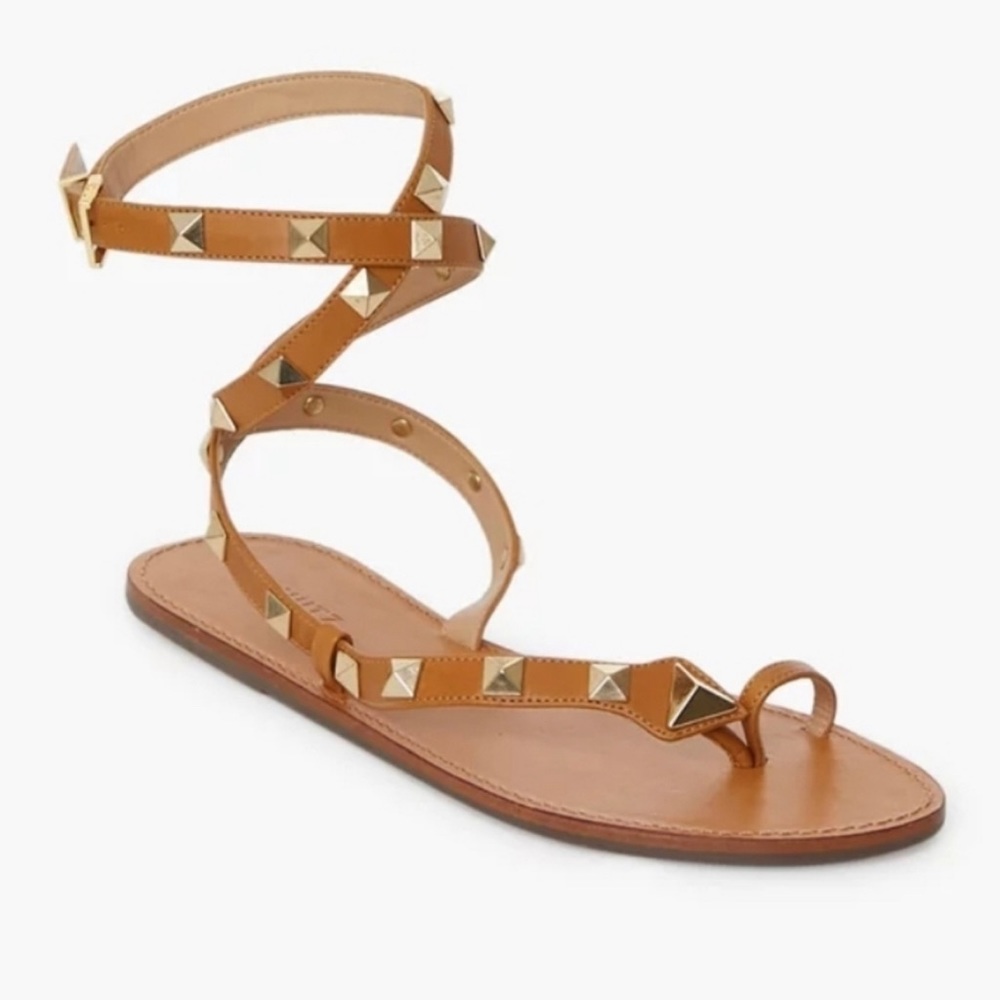 Courtney Studs Sandal in Golden Ochre